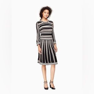 Kate Spade Scallop Stripe Knit Dress
